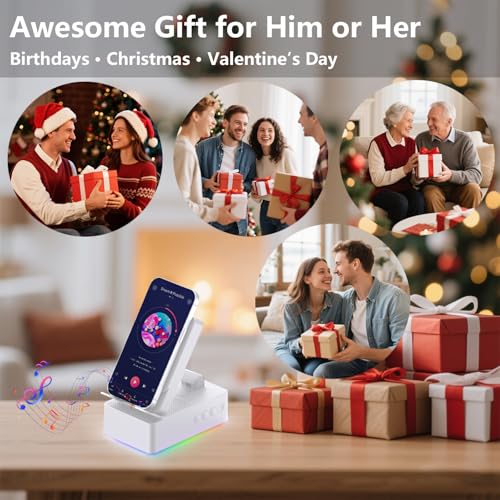 Wireless Induction Bluetooth Speaker, 5-in-1 Foldable Phone - Product Imagery
