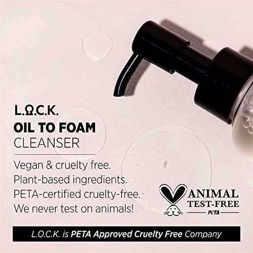 L.O.C.K. Oil To Foam Cleanser - Vegan Olive Based Cleanser, - Product Imagery