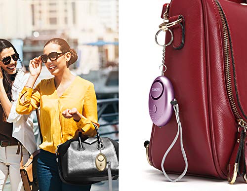 Personal Alarm for Women, 2Pcs 140dB Self Defense Keychain LED - Product Imagery