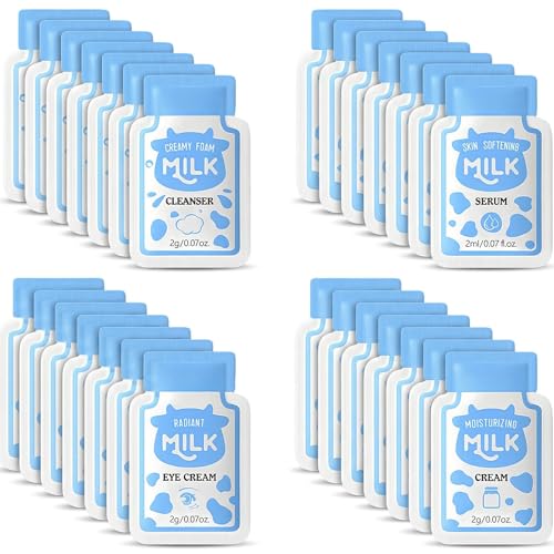 28 Pcs Mini Travel Skincare Set, Travel Items Including Milk - Product Imagery