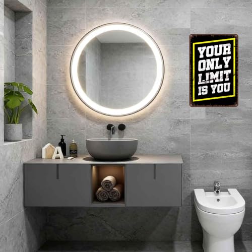 8x12 Inch Aluminum Motivational Wall Art Sign, Vintage - Product Imagery
