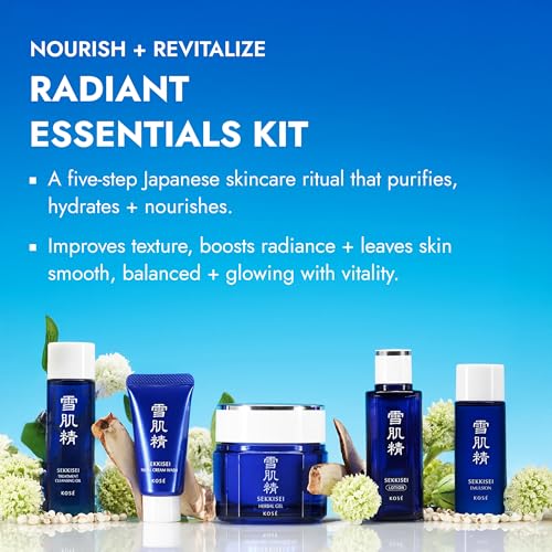 SEKKISEI Radiance Essentials 5-Step Japanese Skincare Kit - Product Imagery
