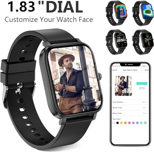 Smart Watch for Men Women SmartWatch 1.83" for iPhone Samsung - Product Imagery