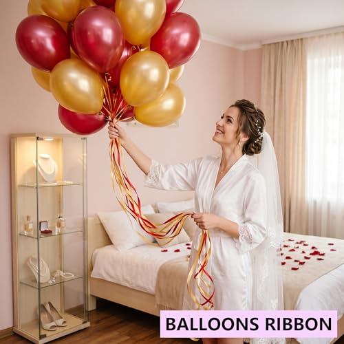 TONIFUL 500 Yards Gold Curling Ribbon Balloon String Gift - Product Imagery