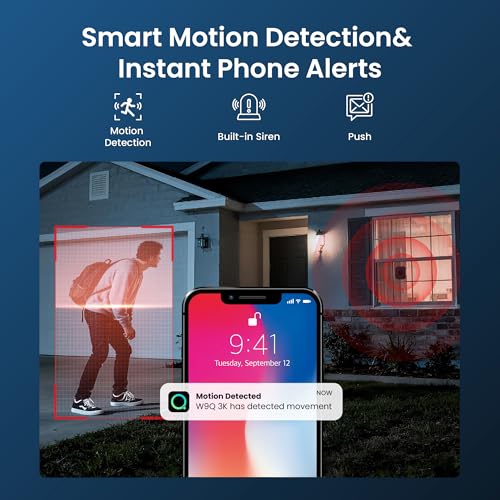 Window Security Camera 3MP 2K, Indoor WiFi Cameras 2.4GHz/5GHz - Product Imagery