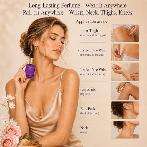 Dear Irean Perfume Oils for Women, Roll on Long Lasting Floral - Product Imagery