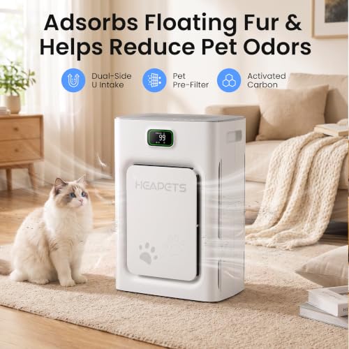 Pet Air Purifier for Home Large Room 2500 Sq Ft, H13 HEPA - Product Imagery