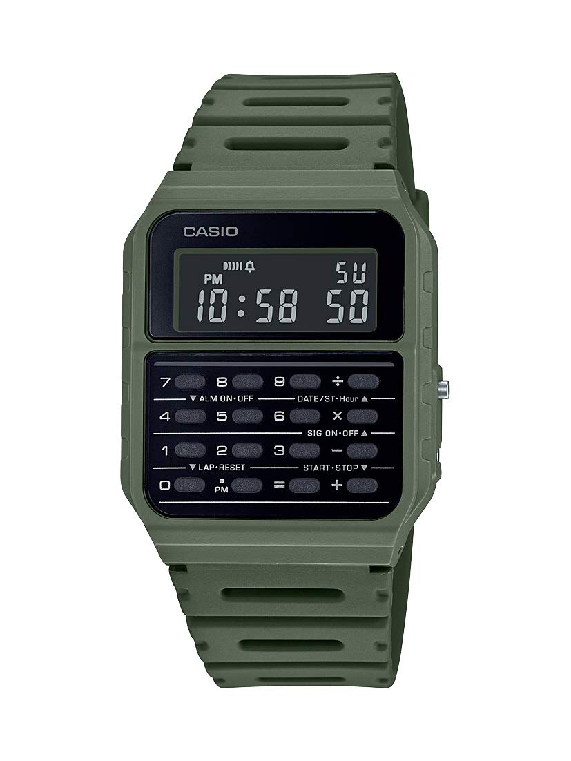Casio CA-53WF Green Data Bank Calculator Watch