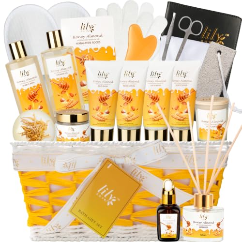 21Pcs Spa Gifts Set Moisturizing Almond Spa Gift Baskets for - LILY ROY Official Imagery - 1