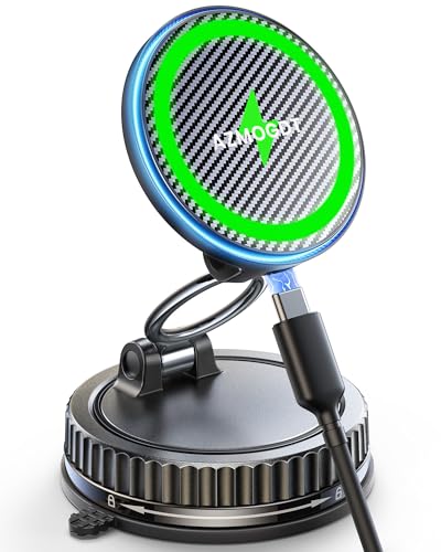 15W MagSafe Car Mount Charger, Vacuum Magnetic Phone Holders for - Product Imagery