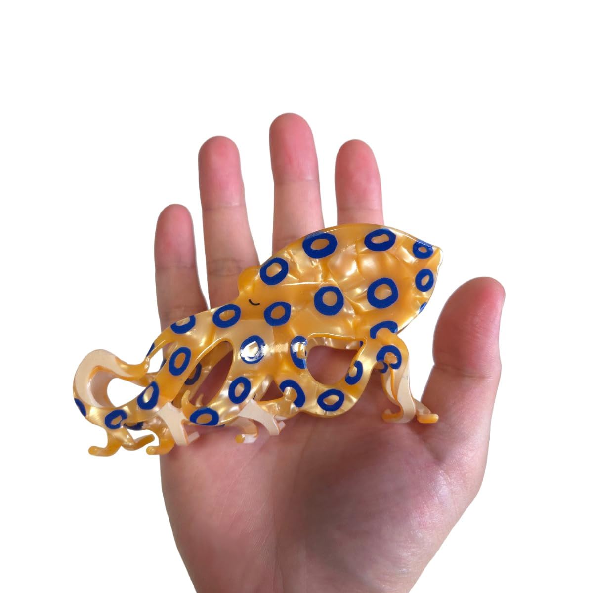 Blue-Ringed Octopus Claw Clip – Cellulose Acetate Hair Clip