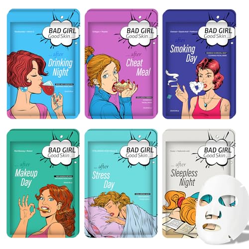 Moisturizing Facial Mask Set for Girl,for All Skin 12 Pack - Product Imagery