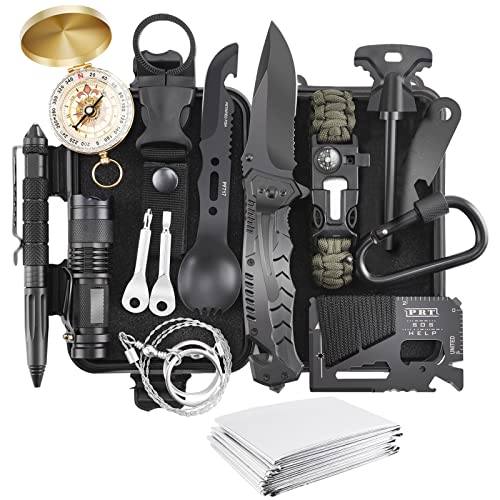 Survival Kit 17 in 1, Survival Gear and Supplies for Adult Teen - Product Imagery