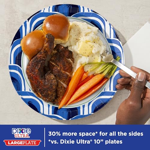 Dixie Ultra Heavy Duty Paper Plates, Large, 11-Inch, 25 Count, - Product Imagery