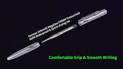 NEXTORCH NP11 Ti bolt action tactical pen with ceramic bead glass breaker head, featuring a sleek titanium body and versatile design.