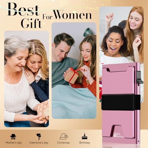 Smart Card Wallet for Men Slim: Minimalist Wallets RFID Blocking - Product Imagery
