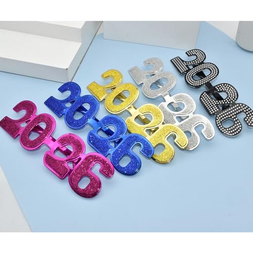 SWYOUN 2026 Plastic Glasses Happy New Year's Eve Glasses - Product Imagery