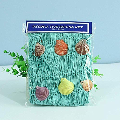 Rosoz Fish Net Decoration for Party, 79 x 59in Fishing Net with - Product Imagery