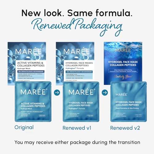 MAREE Hydrogel Collagen Facial Mask with Hyaluronic Acid — - Product Imagery