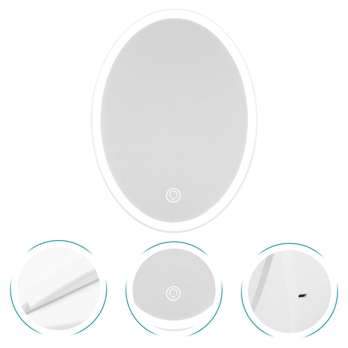 Baluue LED Touch Cosmetic Makeup Mirror White Tabletop LED - Baluue Official Imagery - 7