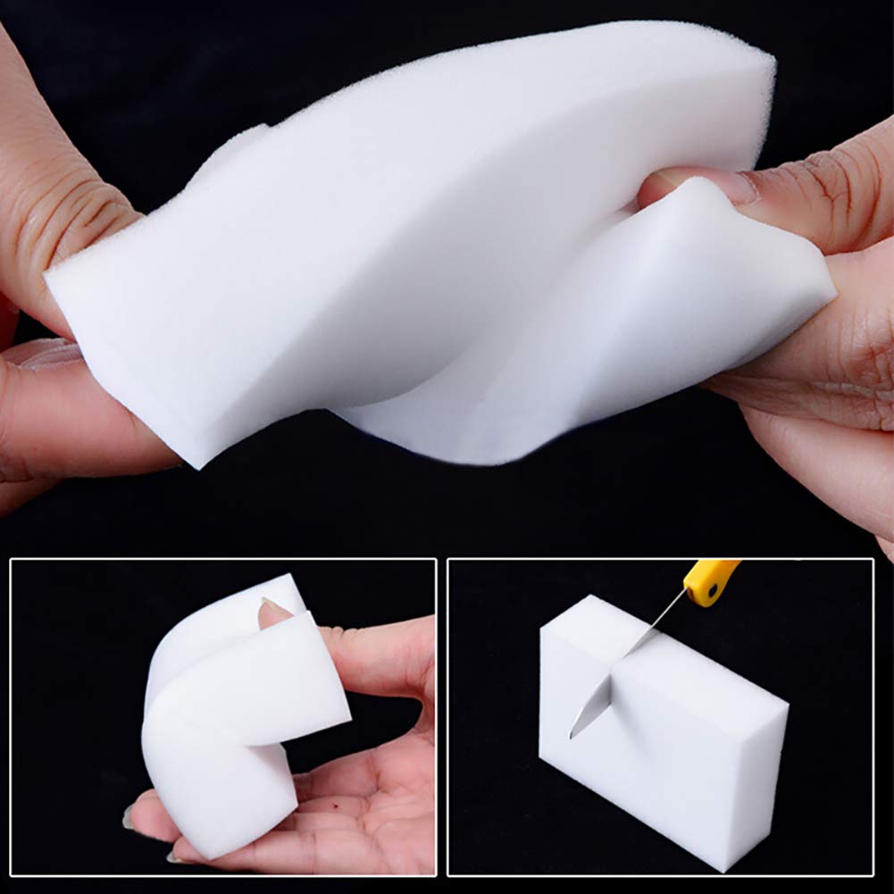 100 Pack Magic Sponge Eraser Extra Thick and Long Lasting - SmilePowo Official Imagery - 8