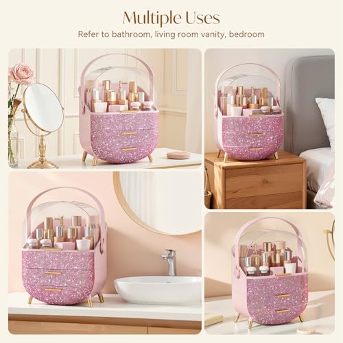 Bling Makeup Organizers for Teen Girl Gifts, Cosmetic Display - Product Imagery