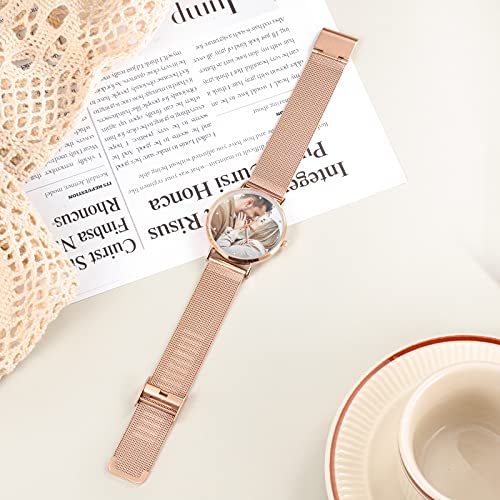 Gemszoo Custom Photo Watch Personalized Picture Watch Stainless - Product Imagery