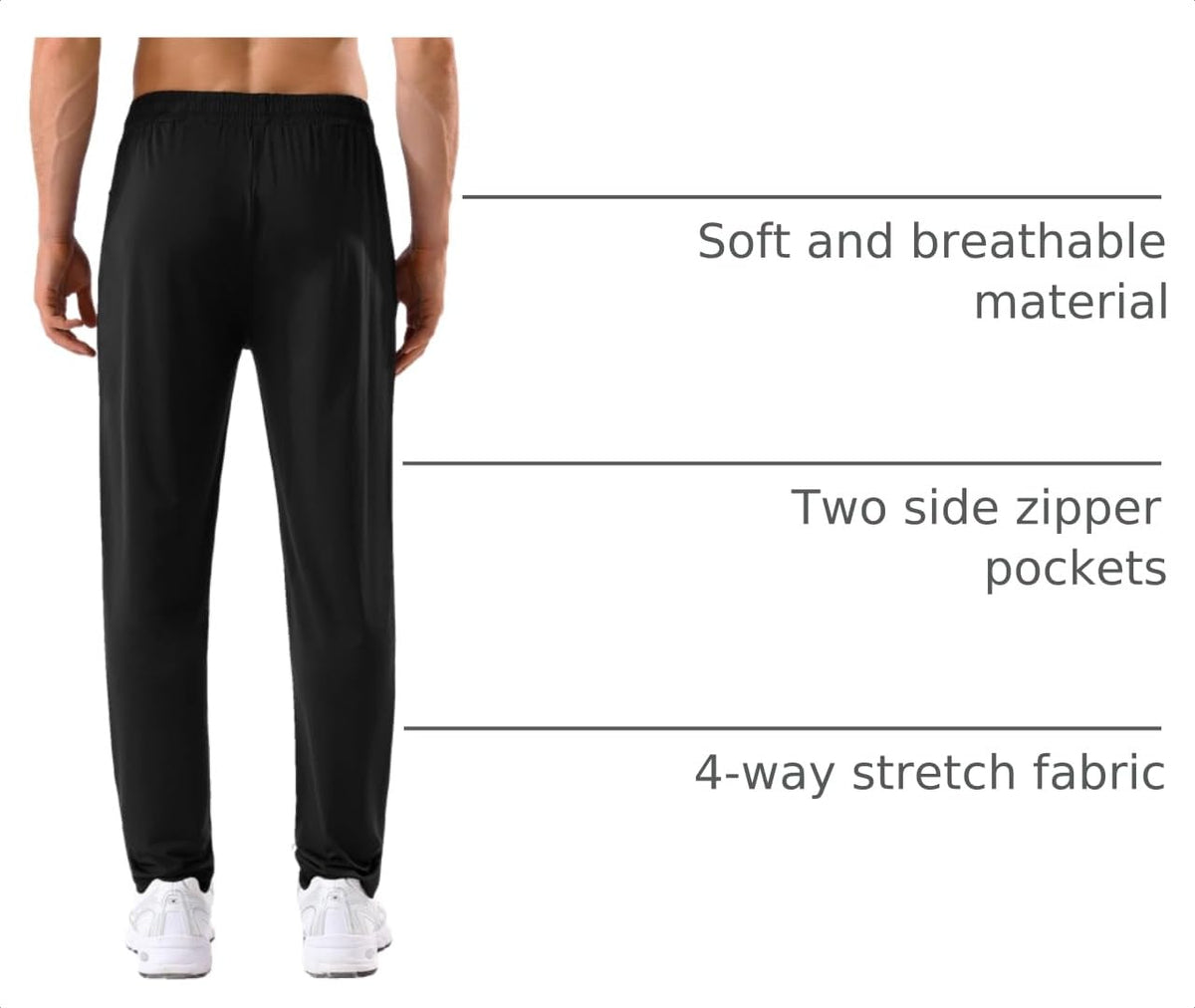 5 Pack Men s Sweatpants with Zipper Pockets Stretch - MSGD Official Imagery - 5