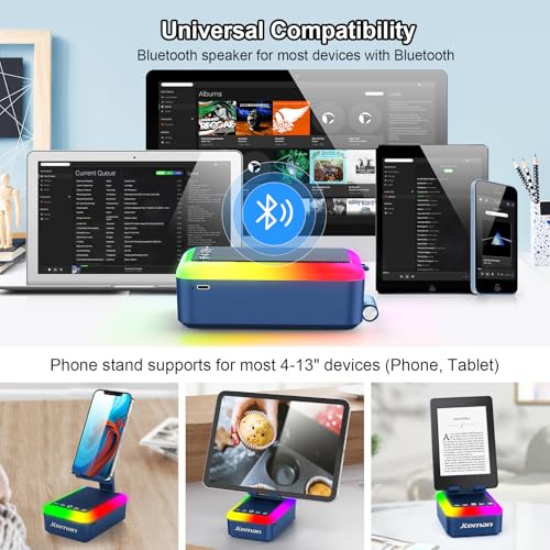 JTEMAN Gifts for Men Women Cell Phone Stand with Bluetooth - Product Imagery