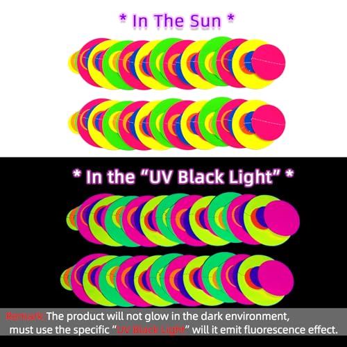 120feet UV Round Dot Paper Neon Garland Neon Streamers - Product Imagery