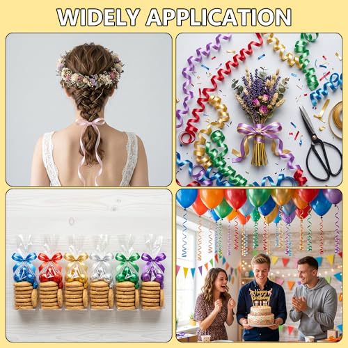 TONIFUL 500 Yards Gold Curling Ribbon Balloon String Gift - Product Imagery