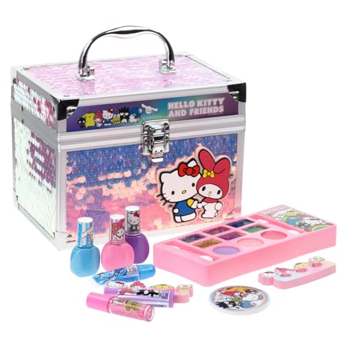 Hello Kitty Train Case Beauty Set with Washable Makeup Ages - Townley Girl Official Imagery - 1