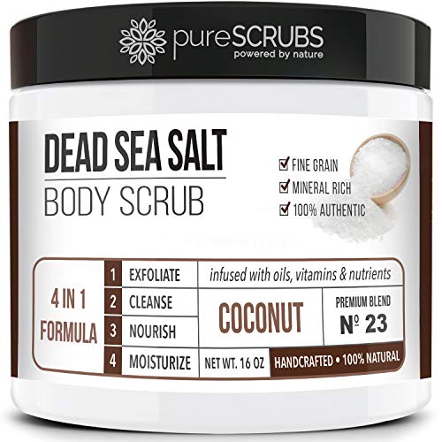 pureSCRUBS Premium Coconut Body Scrub Set, Exfoliating Dead Sea Salt Scrub - pureSCRUBS Official Product View 1