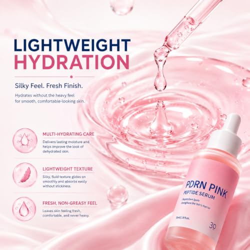 PDRN Serum, Pink Peptide Face Serum with Silk Peptide Complex - Product Imagery