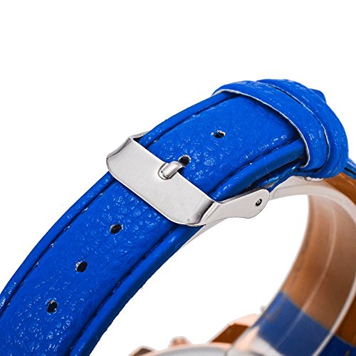 Women Men Lady Teen Girl PU Leather Band Watches Dial Analog - Product Imagery