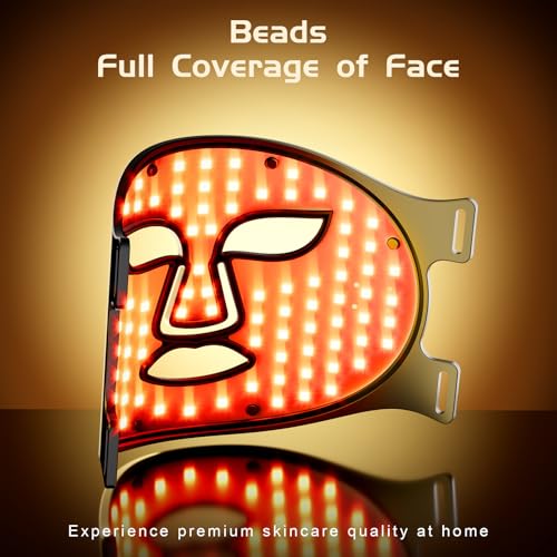 Wireless Red Light Therapy Mask for Face with 4 Modes, Led Face - Product Imagery