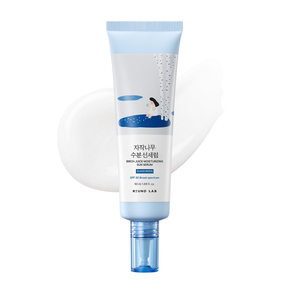 ROUND LAB Birch Juice Moisturizing Sun Serum SPF 50 1 69 Fl - ROUND LAB Official Imagery - 2