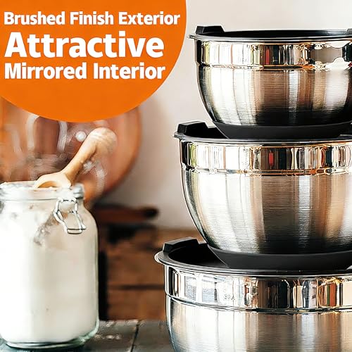 Thickened Heavy-Duty 26pcs Stainless Steel Bowl, Mixing Bowl Set - Product Imagery