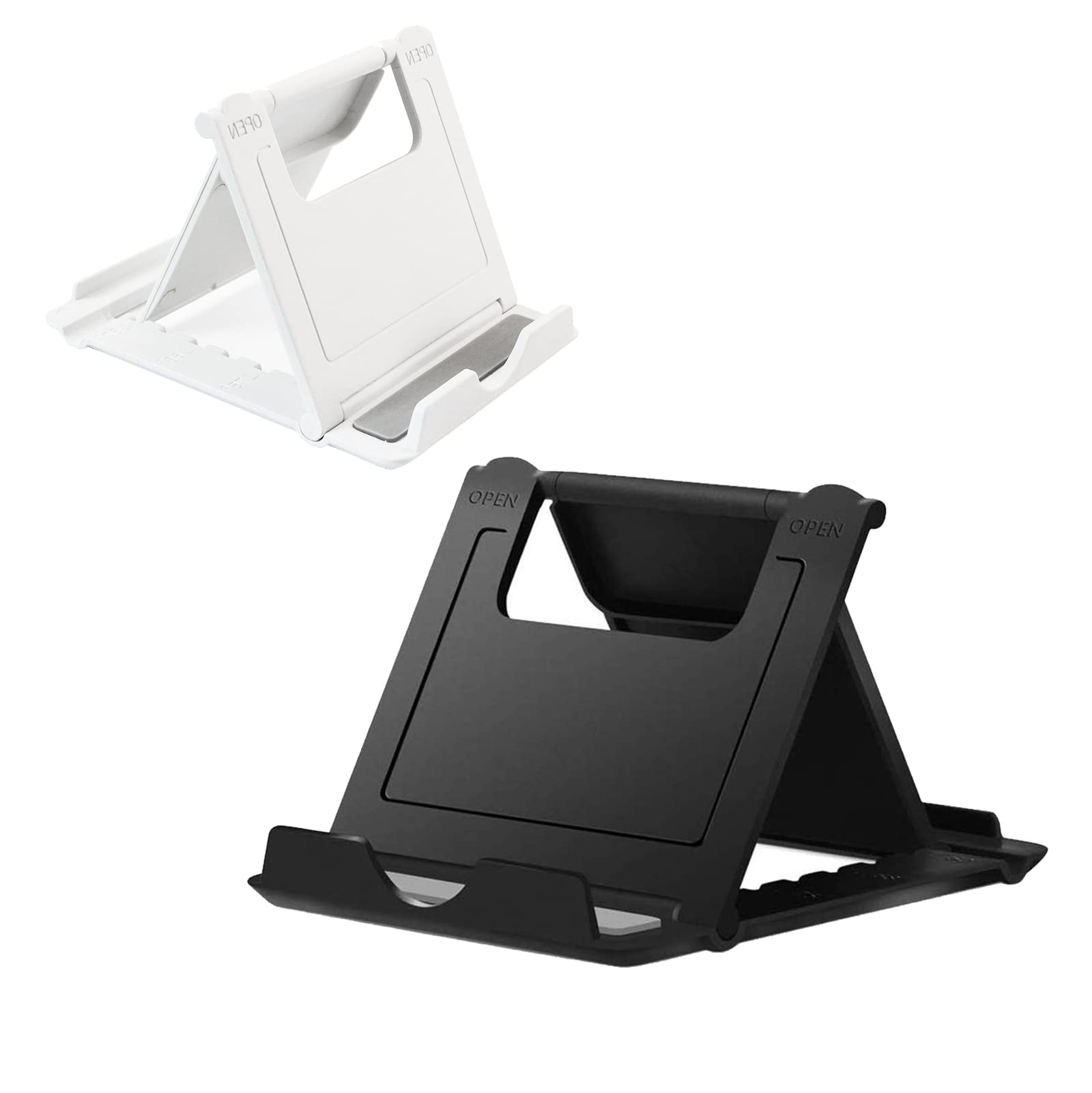 Kemoxan 2 Pack Portable Cell Phone Stand Holder for Desk, Foldable Pocket-Sized - Kemoxan Official Product View 1