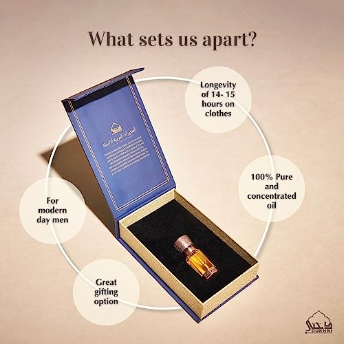Dukhni Oud Swisseri Attar 6ml Arabian Oudh Perfume Oil | Islamic - Product Imagery