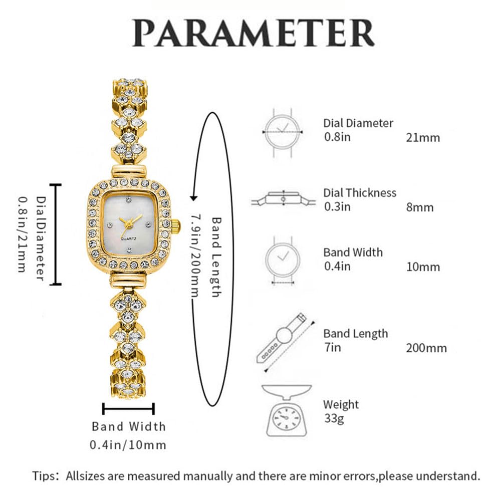 ADSBIAOYE Square Small Watches for Women Luxury Ladies - ADSBIAOYE Official Imagery - 5