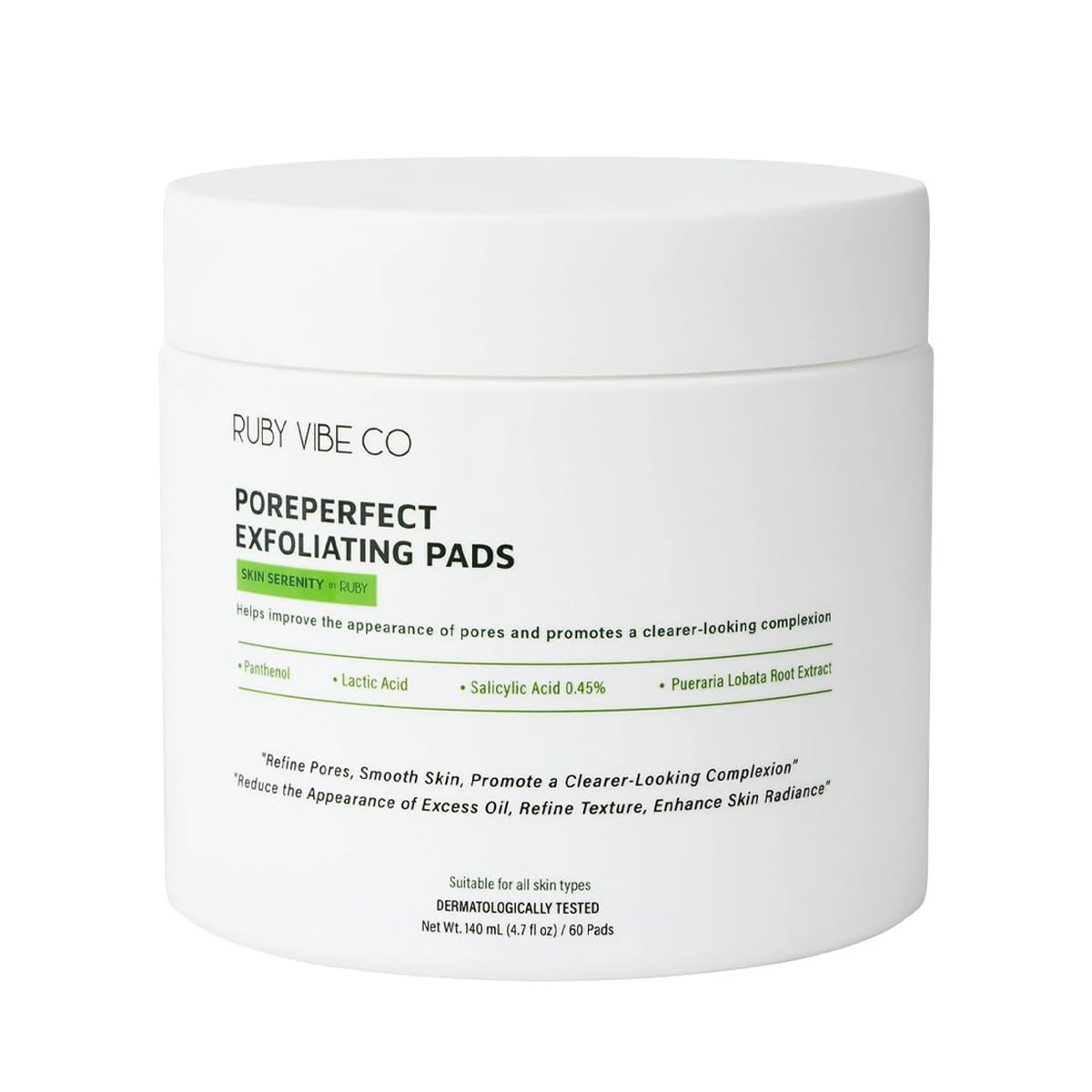 Exfoliating Toner Pads, Salicylic Acid for Smoother Skin - Product Imagery