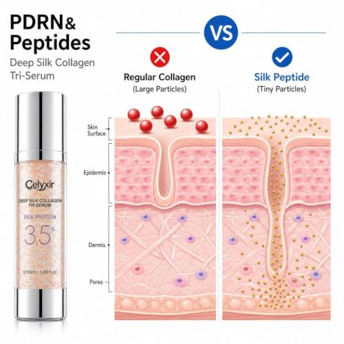 PDRN & Peptides Deep Silk Collagen Tri-Serum | 3.5% Silk - Product Imagery