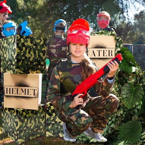 19 Pcs Camo Boxes Decor Army Party Decorations for Jungle Camo - Product Imagery
