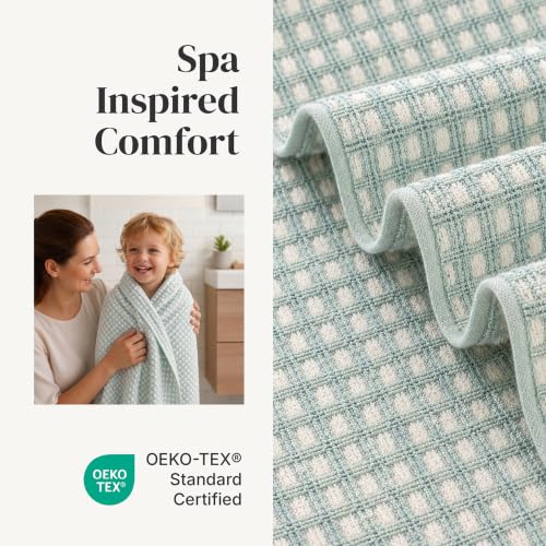 Modern Threads 6 Piece Bath Towel Set – Bathroom Towel Set with - Product Imagery
