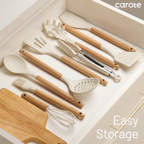 CAROTE 22-Piece Cooking Utensils Set with Wood Cool-Touch - Product Imagery