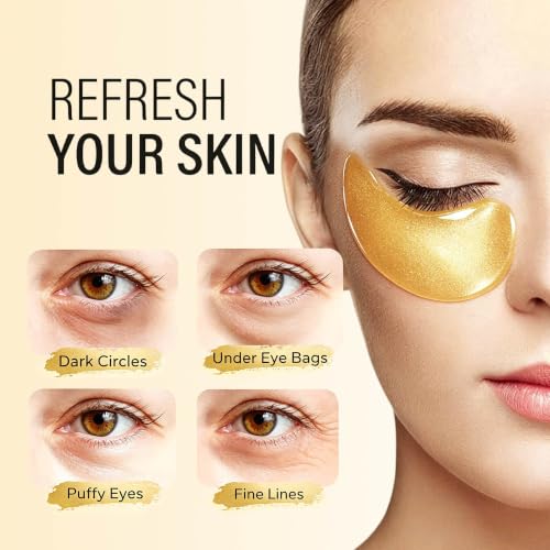 Maskiss 24k Gold Under Eye Patches (50 Pairs), eye mask, Colla... - Product Imagery
