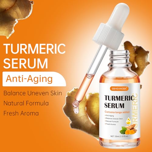 Turmeric Serum for Dark Spots，2 PCS Face Serum Turmeric Dark - Product Imagery