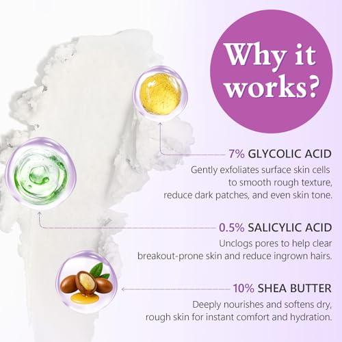 Glycolic Acid Body Scrub Stick for Rough & Bumpy Skin - 7% AHA + - Product Imagery