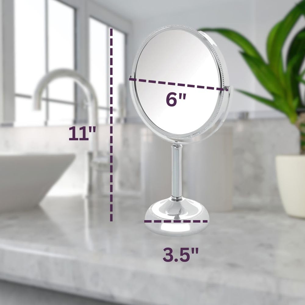 JERDON 6 Tabletop Makeup Mirror - JERDON Official Imagery - 3